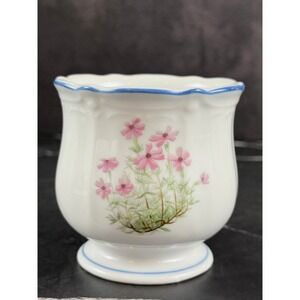 VTG Takahashi San Francisco Mini Footed Floral Porcelain Ceramic Planter 3 1/4in